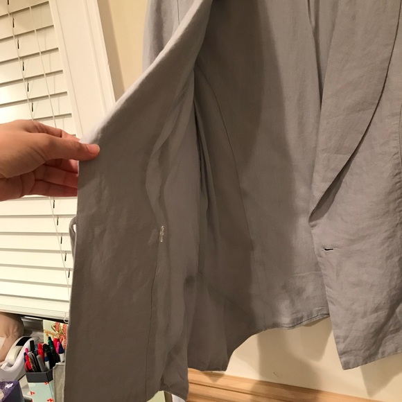 NWT - vintage 100% Linen Blue Skirt Suit Set - Picture 7 of 7